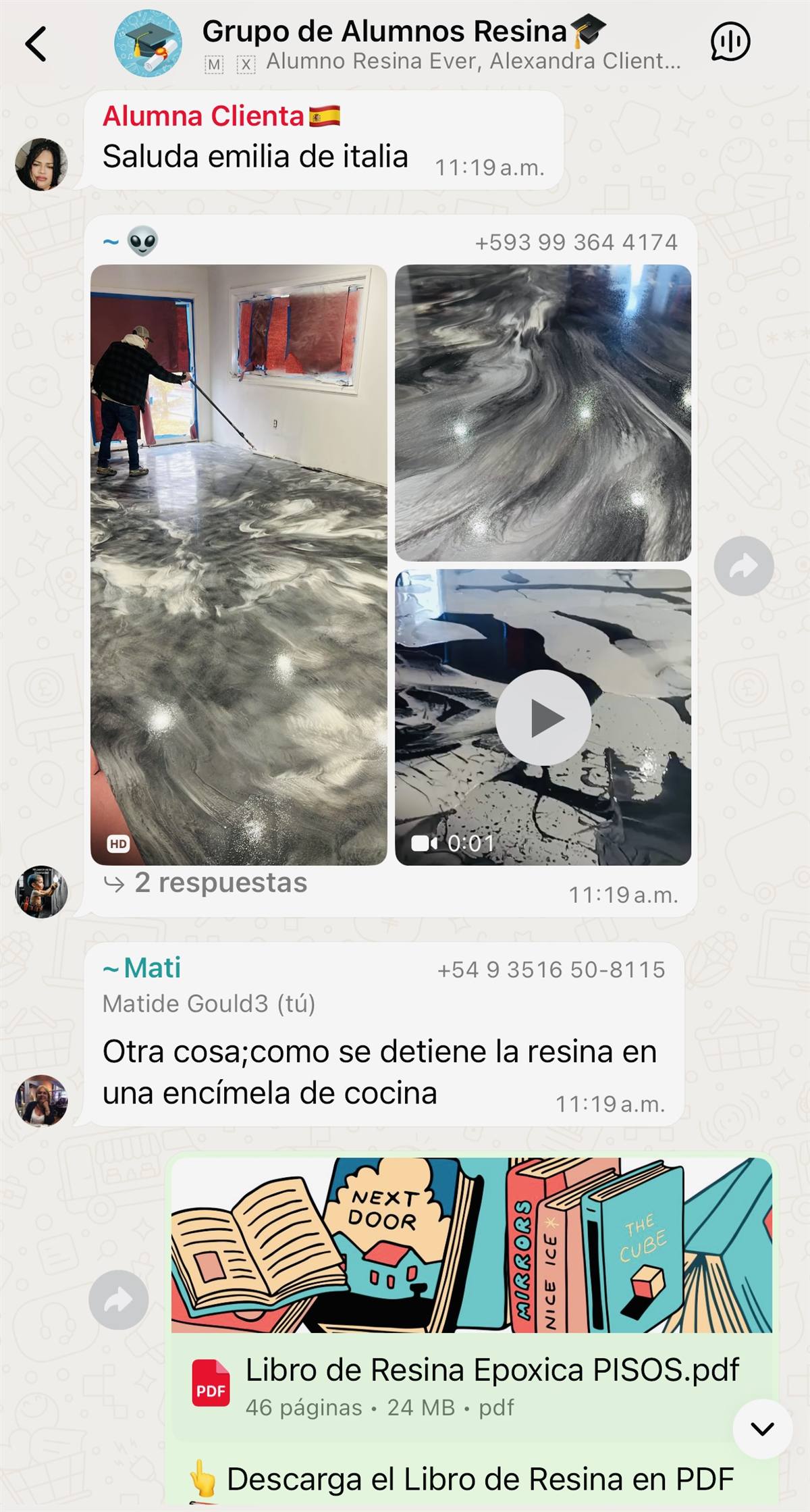 Mensaje real de un alumno satisfecho por WhatsApp